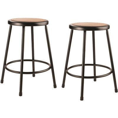 24" BLK HVY DTY STOOL 2PK