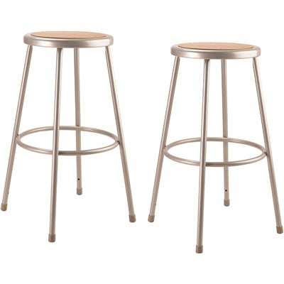 30" HVY DTY STOOL GRY 2PK