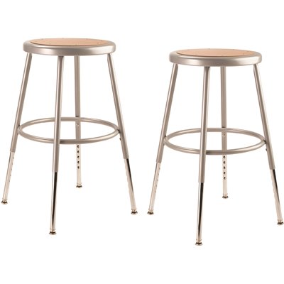 19/27" HGT ADJ STOOL GRY 2PK