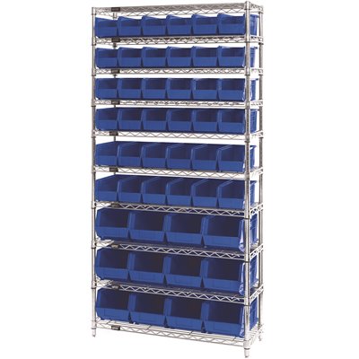 WIRESHELVING 10T 36X14X74 BL