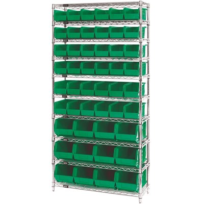 WIRESHELVING 10T 36X14X74 GN