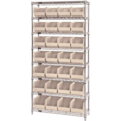 WIRESHELVING 8T 36X14X74 IVY