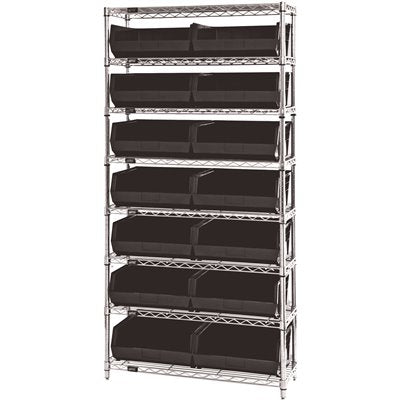 WIRESHELVING 8T 36X14X74 BK