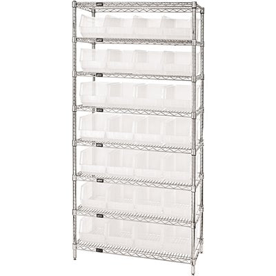 WIRESHELVING 8T 36X14X74 CL