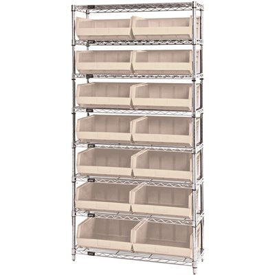 WIRESHELVING 8T 36X14X74 IVY