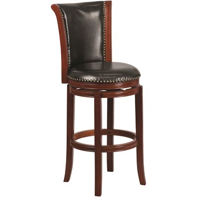 30" DK CHSTNUT WOOD BARSTOOL