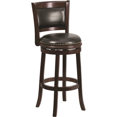 29" CAPPUCCINO WOOD BARSTOOL