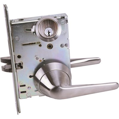 MORTISE LOCK LEVER SATIN SS