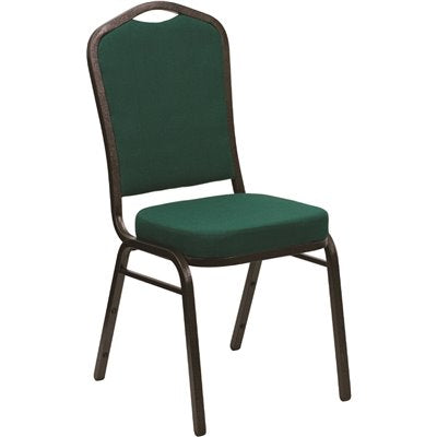 GREEN FABRIC STACK CHAIR