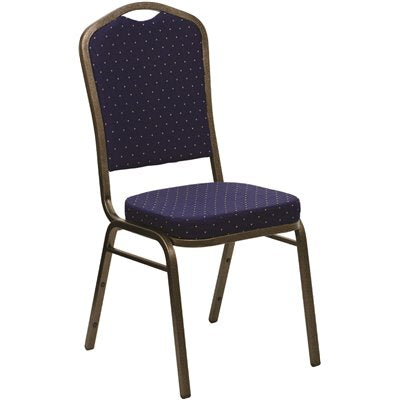 NAVY FABRIC STACK CHAIR