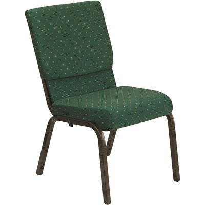 GREEN FABRIC STACK CHAIR