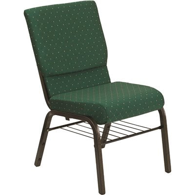 GREEN FABRIC STACK CHAIR