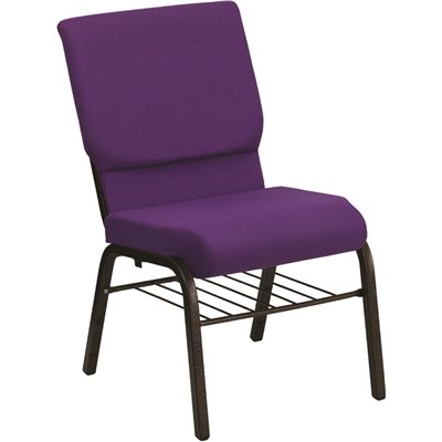 PURPLE FABRIC STACK CHAIR