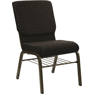 BLK FABRIC STACK CHAIR