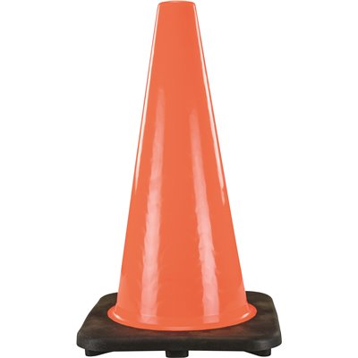 TRAFFIC CONE PVC ORG 18IN