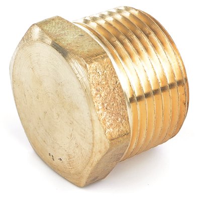 3/8 BRASS HEX HEAD PLUG 10PK