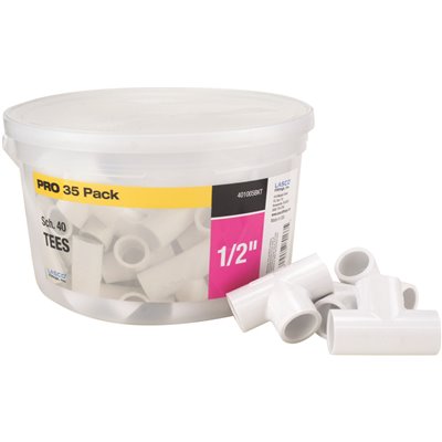 1/2" SCH 40 PVC TEE 35PK