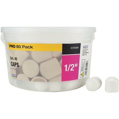 1/2" SCH 40 PVC CAP 80PK