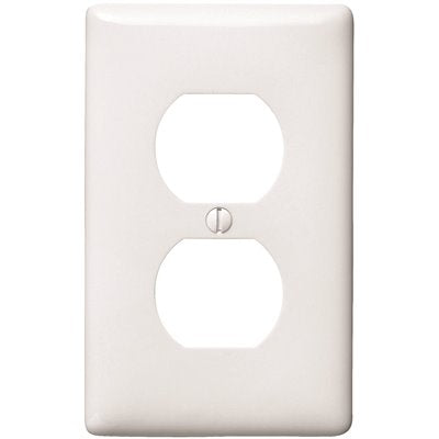 1 GANG MD DUPLEX PLATE-WHITE