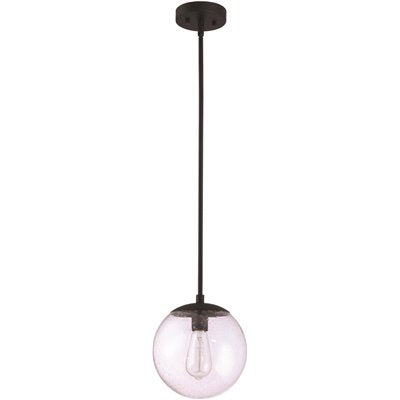 1 LIGHT PENDANT BLK