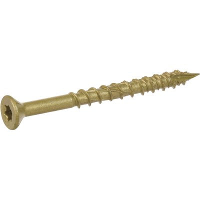 #9X2-1/2" SCREW EXT FLT BRNZ