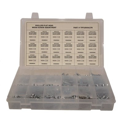 WOOD SCREW ASSORTMENT 270PK