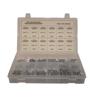 WOOD SCREW ASSORTMENT 340PK