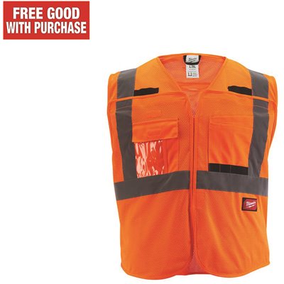 SAFETY VEST ORG 4XL/5XL