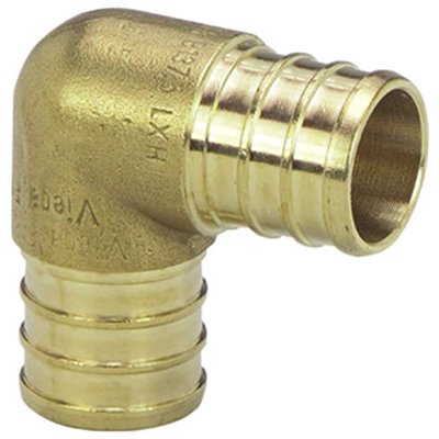 BRASS PEX ELBOW 1" BARB LF