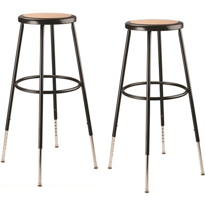 32/39"HGT ADJ STOOL BLK 2PK