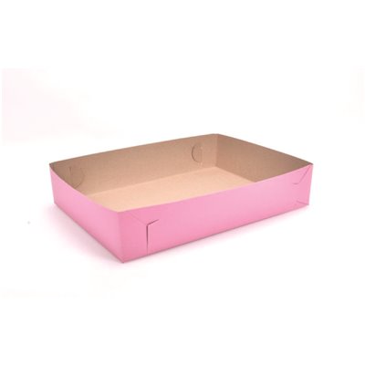 PINK 2-PIECE BOX/1PIECE TRAY